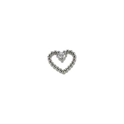 ‘Beaded Amour’ w/CZ Threadless End