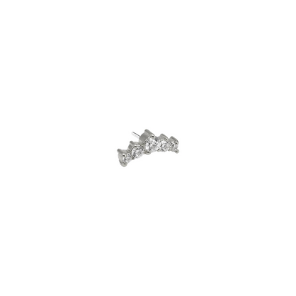 ‘Priya’ 5 Stone Cluster Threadless End