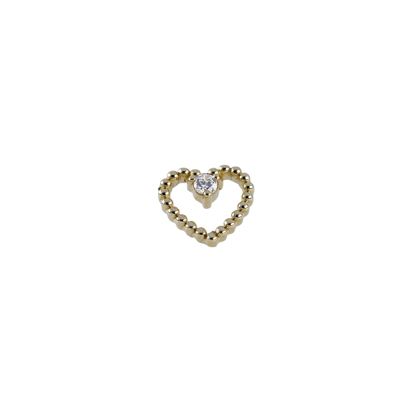 ‘Beaded Amour’ w/CZ Threadless End