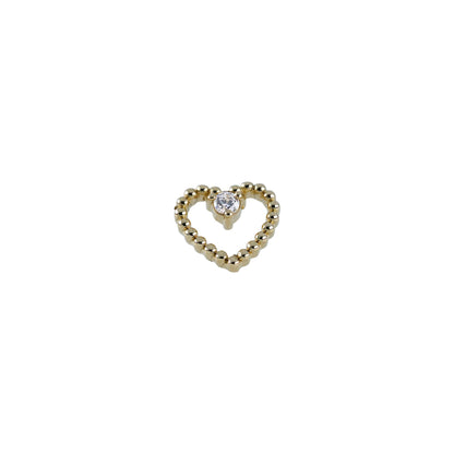 ‘Beaded Amour’ w/CZ Threadless End