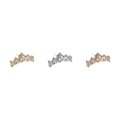 ‘Priya’ 5 Stone Cluster Threadless End