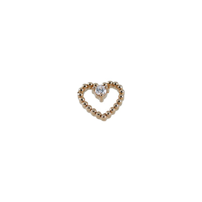 ‘Beaded Amour’ w/CZ Threadless End