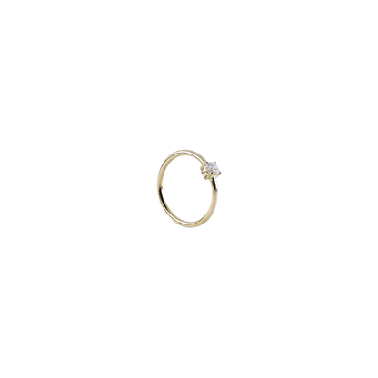 14K Fixed Gem Seam Rings