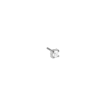14kt Gold Prong Set CZ Threadless End