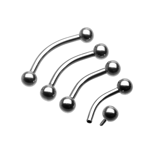 Titanium Curved Barbell - Threaded